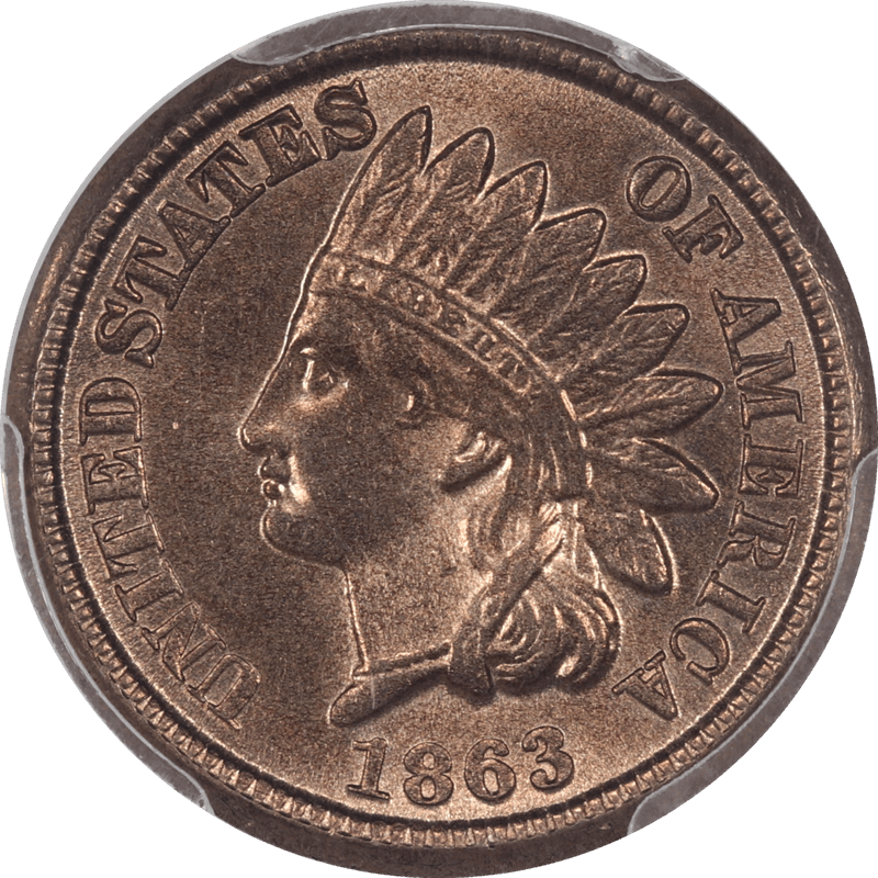 1863 Indian Head Cent, PCGS MS64 - Lovely Coin, No Issues