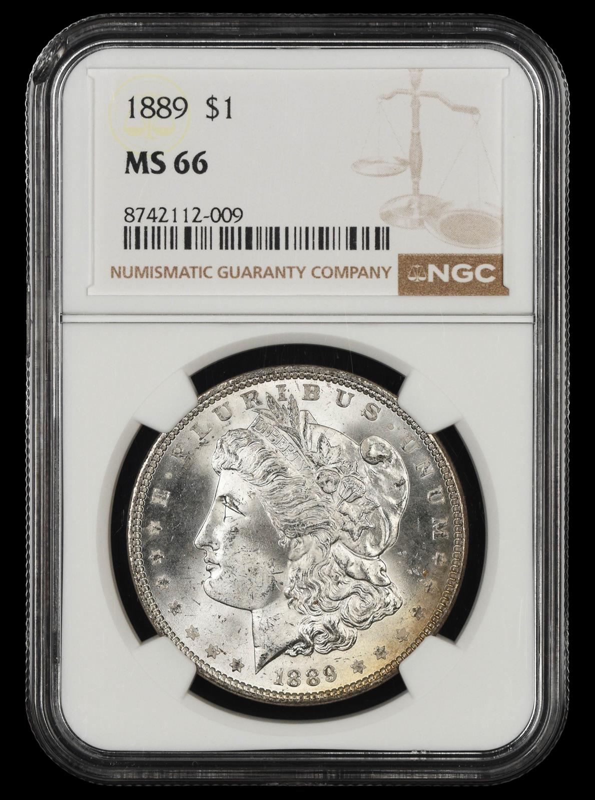 1889 $1 NGC MS66