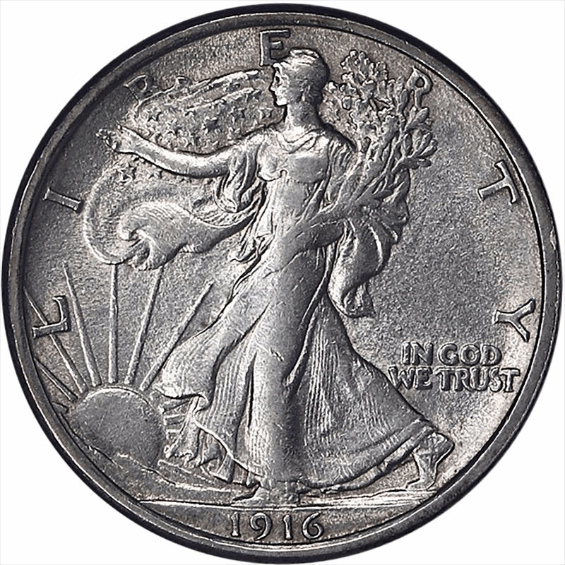 1916 Walking Liberty Half Dollar Uncirculated