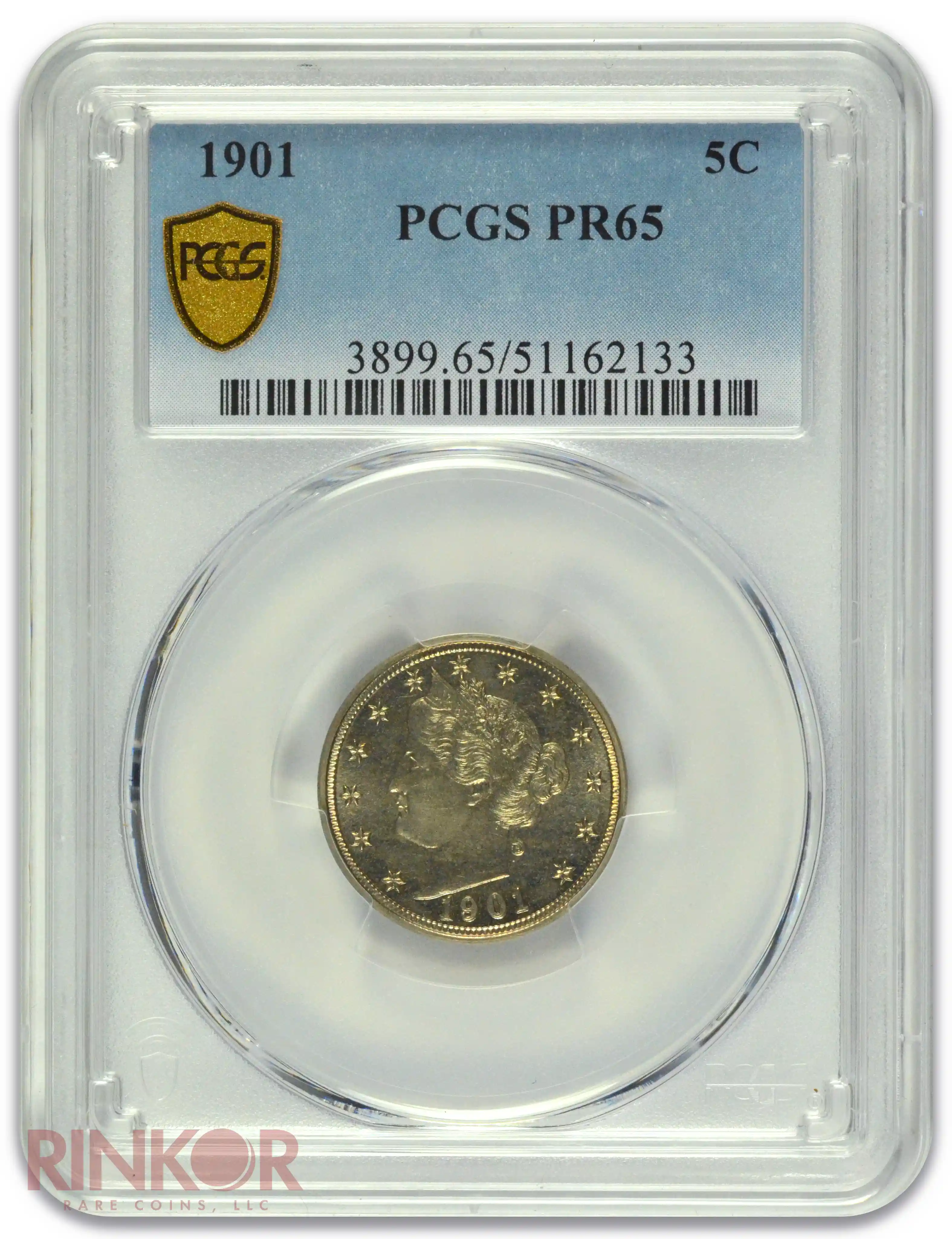 1901 Liberty PCGS PR 65