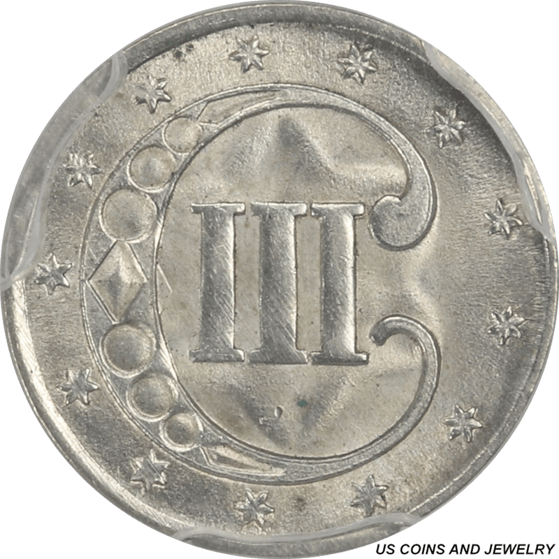 Buy THREE CENTS SILVER COINS-1851 Type I, Three Cent Silver - Nice