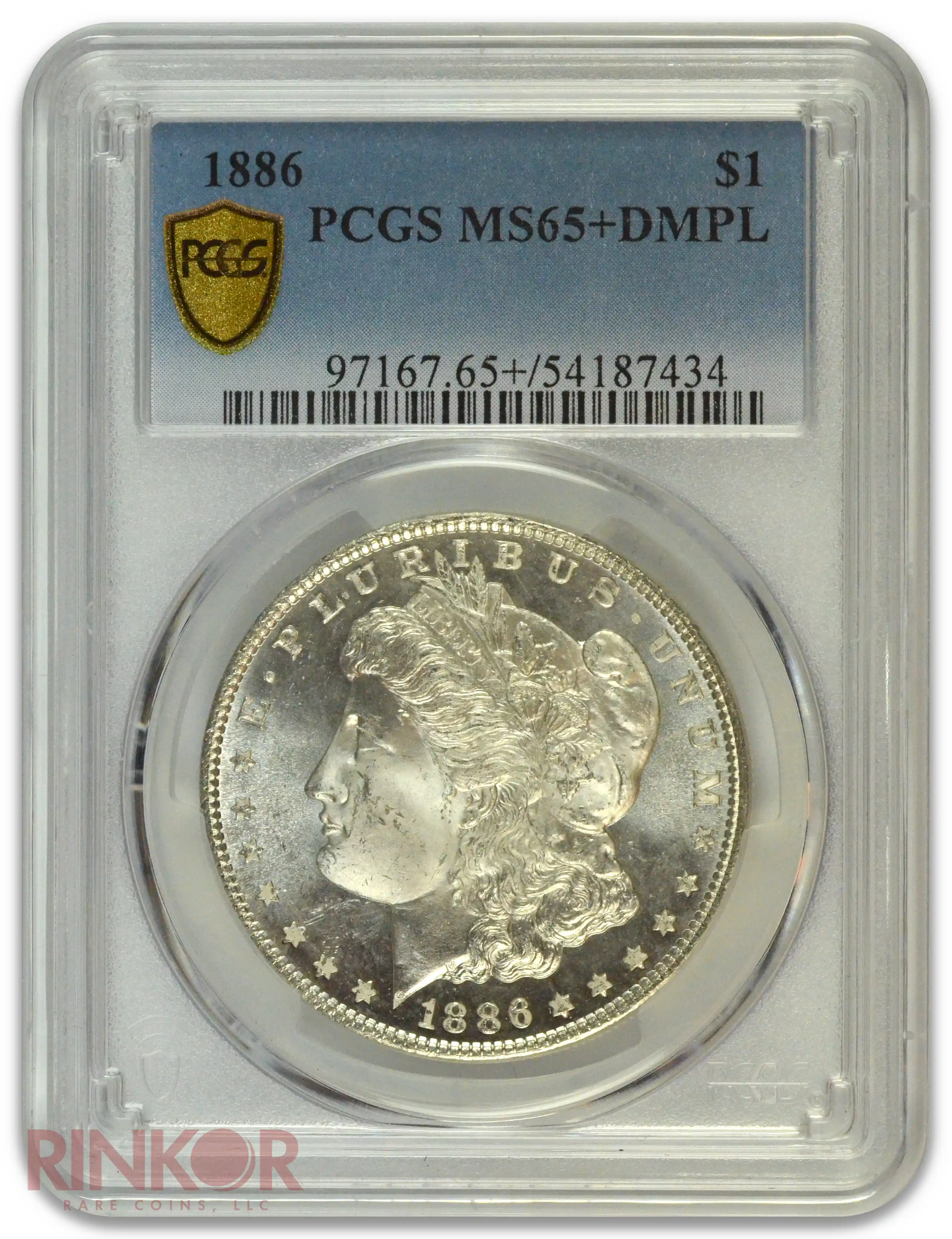 1886 $1 Morgan Dollar PCGS MS 65+ DMPL