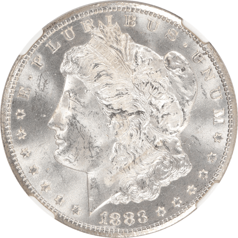 1883-CC Morgan Silver Dollar $1 NGC MS 64 - Nice White Coin