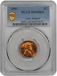 1941 Lincoln PCGS RD 68