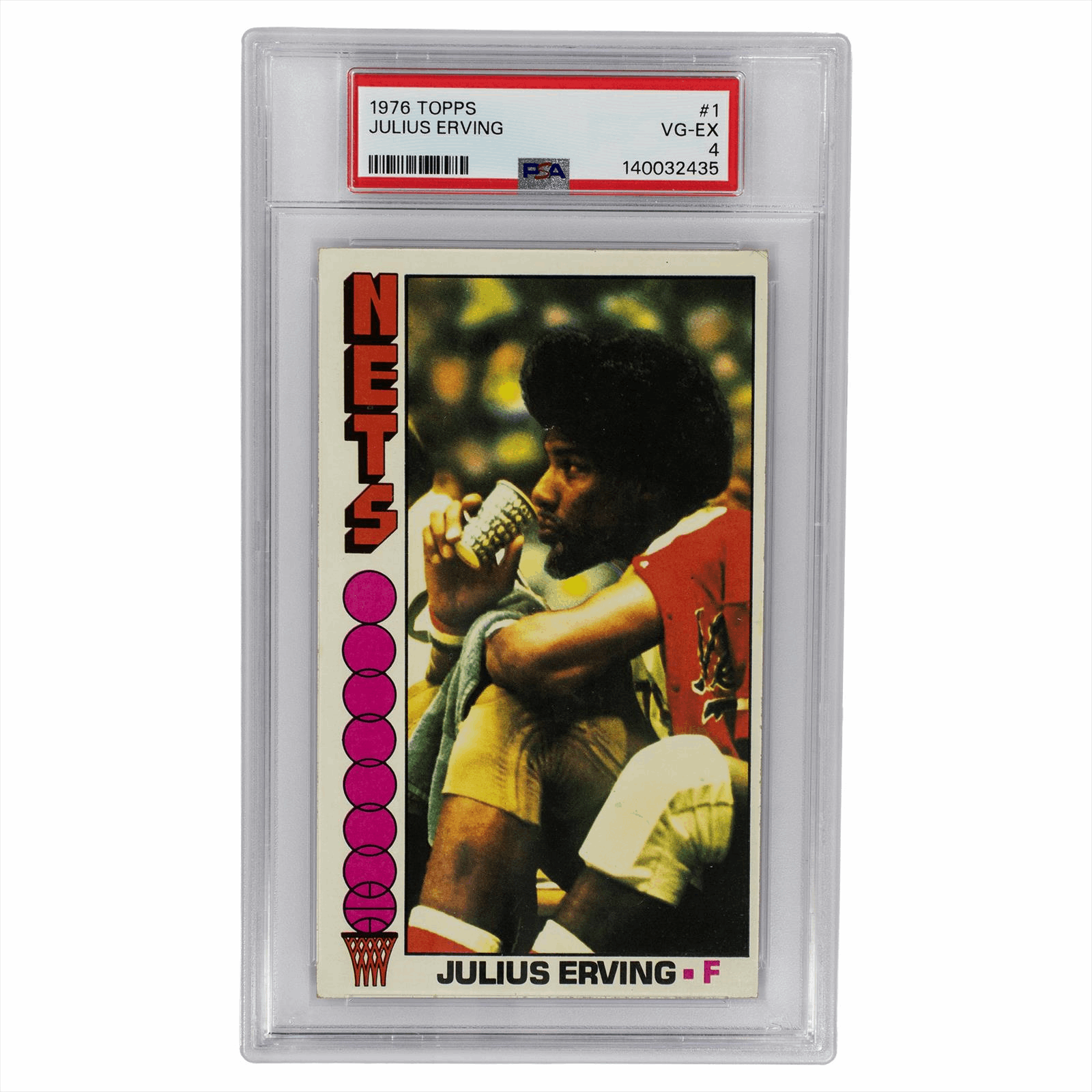 1976 Topps Julius Erving #1 PSA VG-EX 4 Cert #140032435