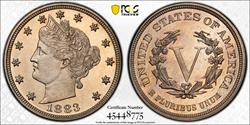 1883 No Cents 5C PCGS PR 66 CAC