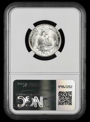 1964 D Washington Quarter NGC MS64 Type C Reverse FS-901 Bill Fivaz Signature Label MS64