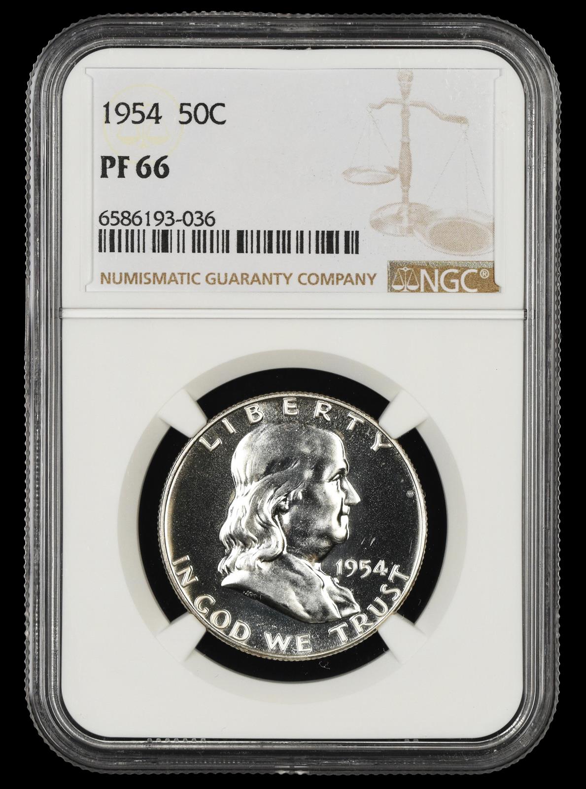 1954 Franklin Half Dollar NGC PF66 PF66
