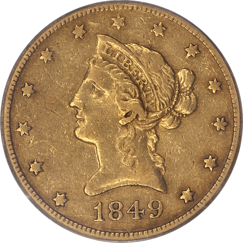 1849-O Liberty $10 Gold Eagle $10 PCGS VF30 - Nice Original Coin, OGH