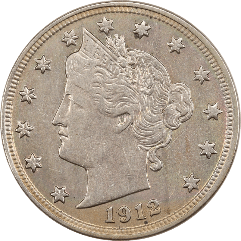 1912-D Liberty Head V Nickel 5c Nice Color Raw Uncirculated (UNC)