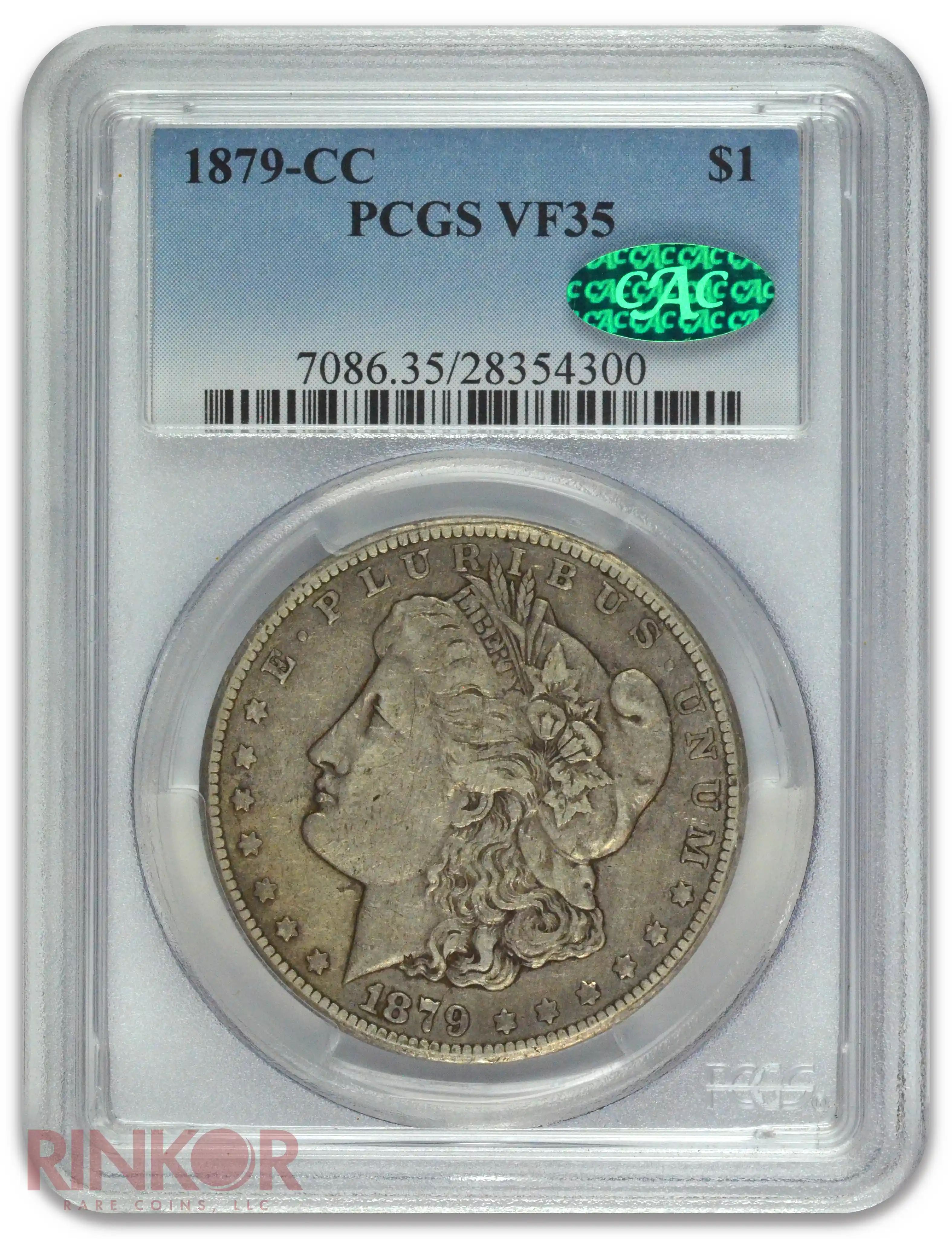 1879-CC $1 Morgan Dollar PCGS VF-35 CAC