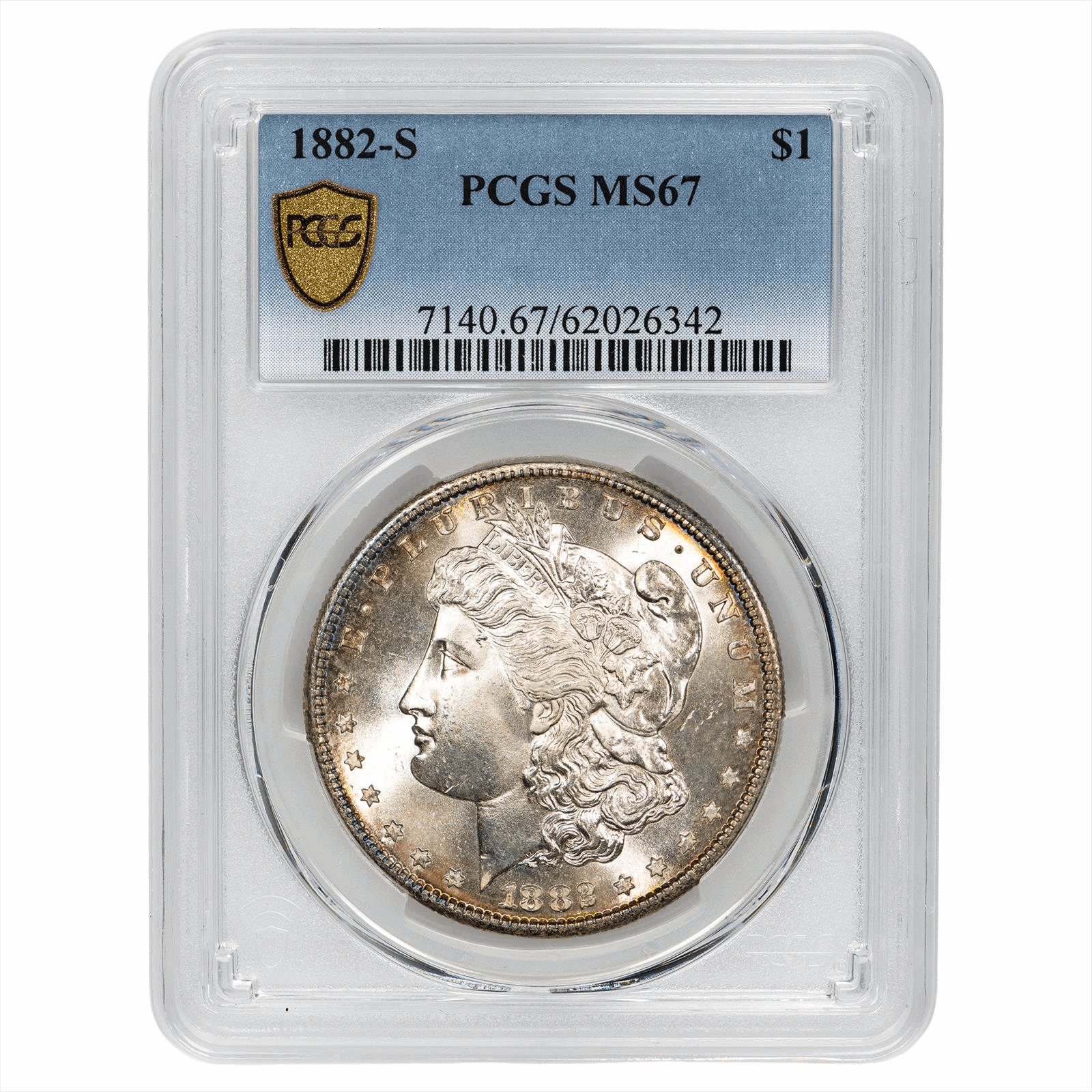 1882-S Morgan Dollar $1 PCGS MS 67