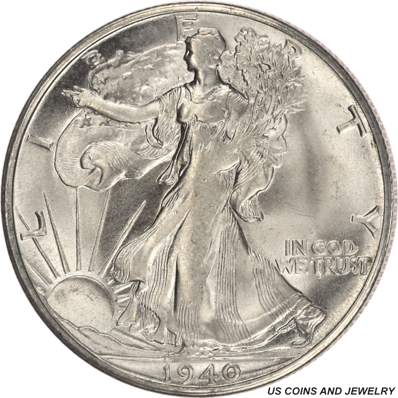 1940-S Walking Liberty Half Dollar Uncertified, Gem Uncirculated