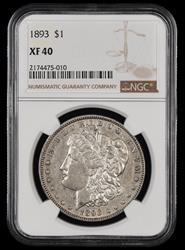 1893 $1 NGC XF-40