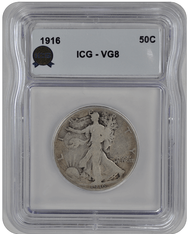 1916 Walking Liberty ICG VG8