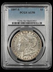 1897-S $1 PCGS AU-50
