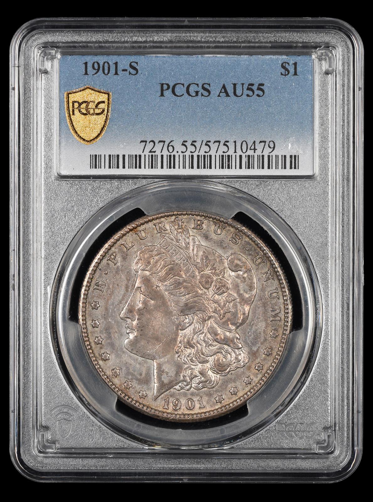 1901 S $1 PCGS  AU55