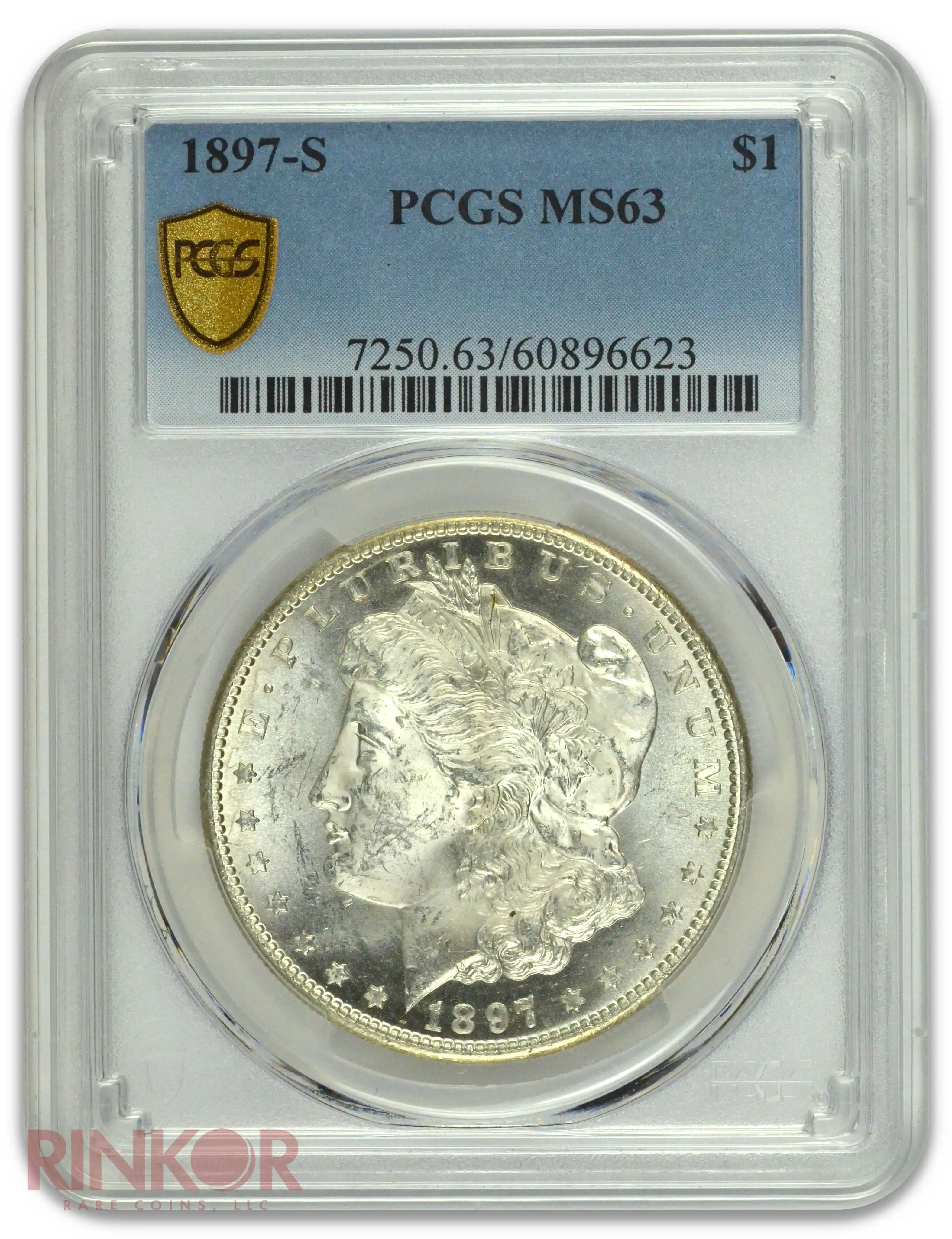 1897-S $1 Morgan Dollar PCGS MS 63