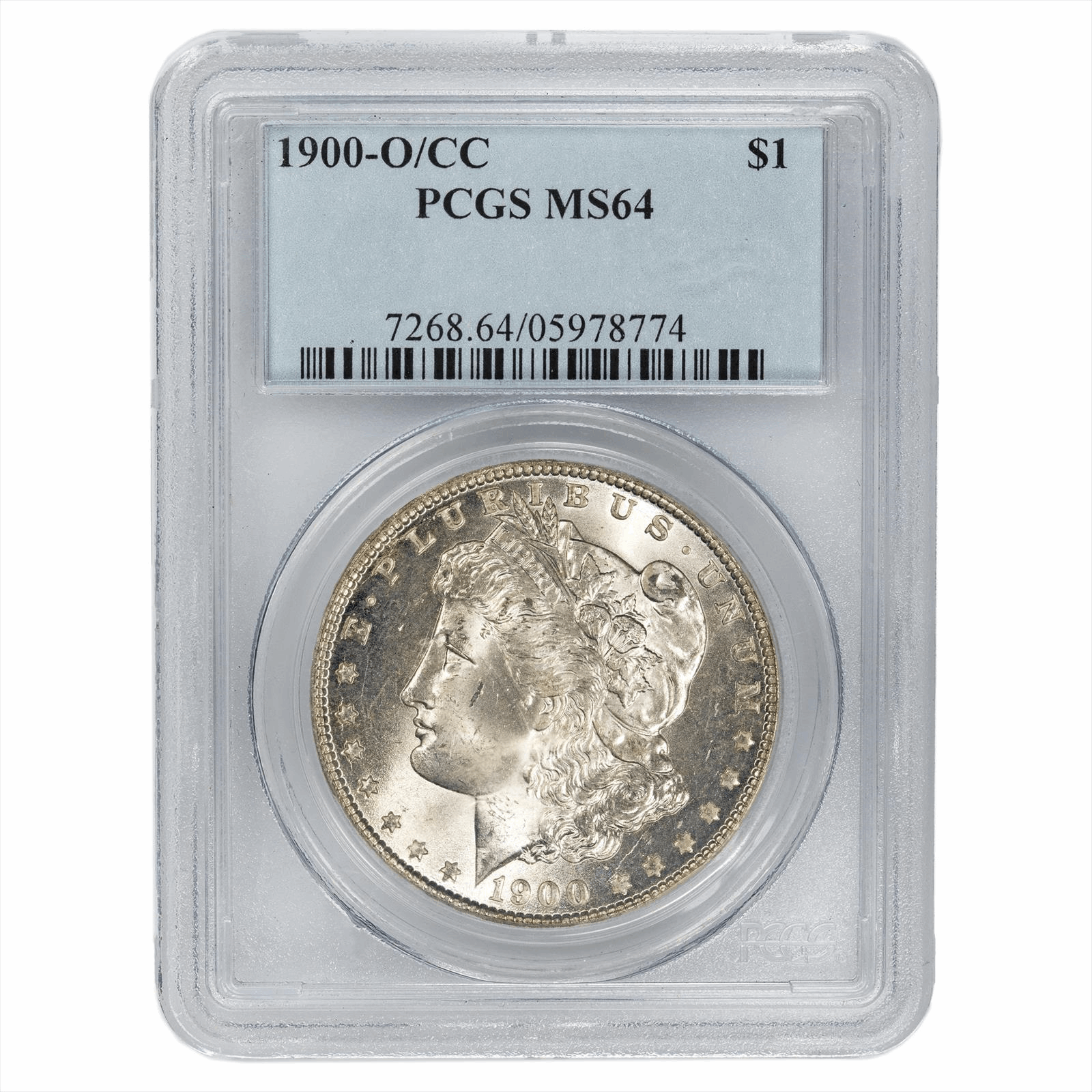 1900-O/CC Morgan Silver Dollar $1 PCGS MS 64
