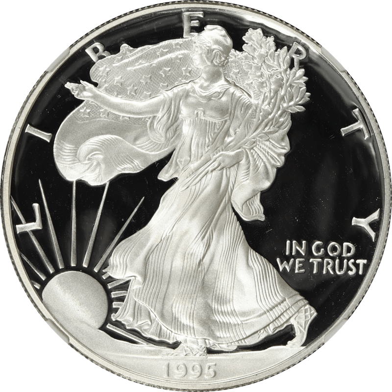 1995-P Proof Silver American Eagle, NGC PF 69 Ultra Cameo