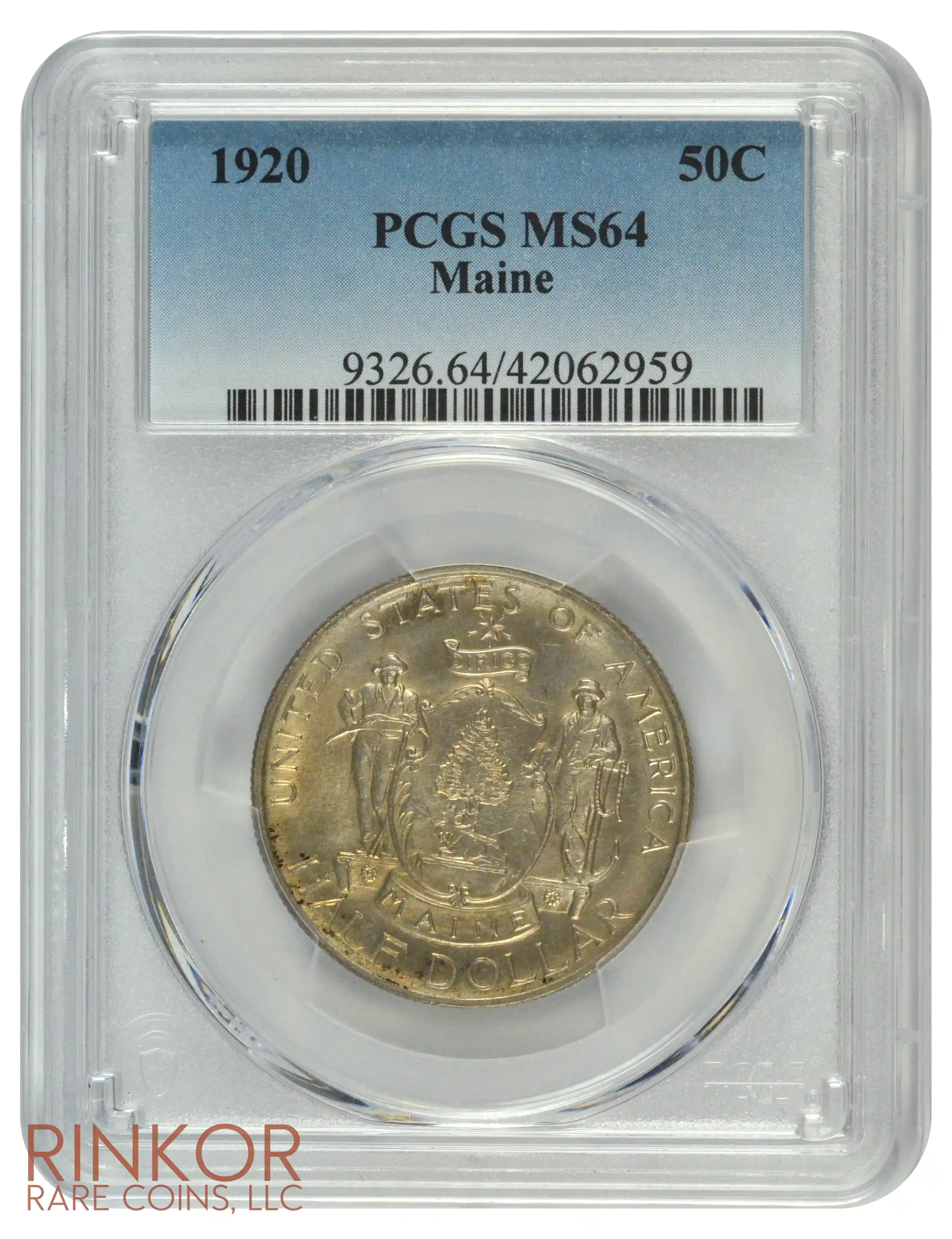 1920 Maine Commemorative Half Dollar PCGS MS 64