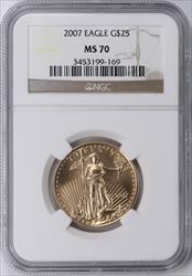 2007 Eagle G$25 NGC MS 70