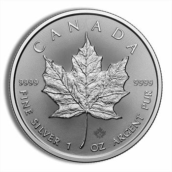 2024 1 oz Canadian Silver Maple Leaf  other side