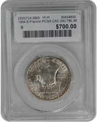 1954-S Franklin PCGS CAC (99) FBL 66