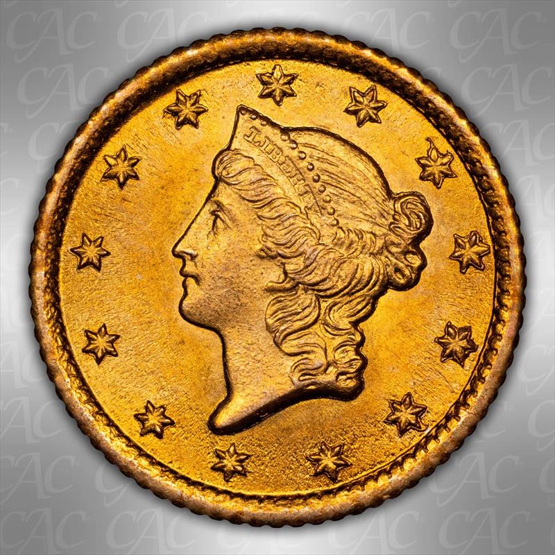 1853-O G$1 CACG MS 64 