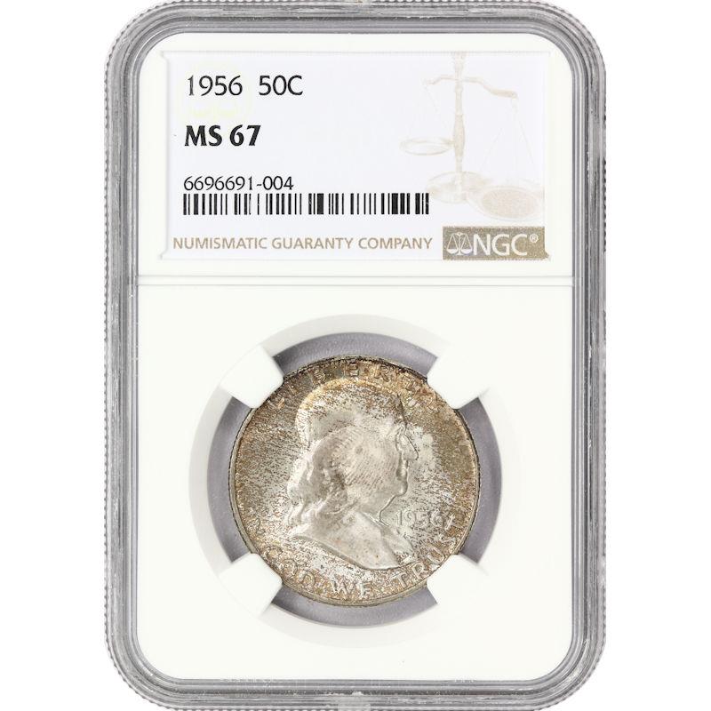 1956 50c Franklin Half Dollar NGC MS 67 