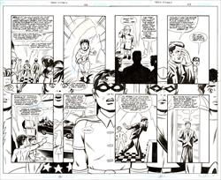 Teen Titans: The Lost Annual #1 Page 46 & 47 Artist:  Jay Stephens (Penciller) ,  Michael Allred (Inker) Media Type: Pen and Ink Art Type: Double Page Splash 