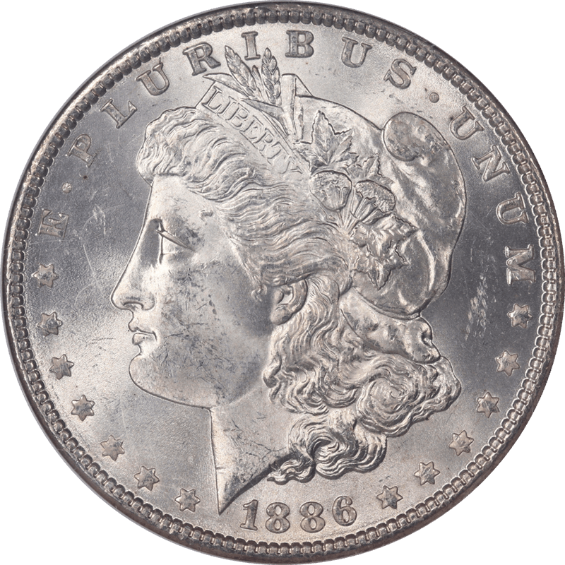1886 Morgan Silver Dollar $1 NGC MS 62 - Nice Original Coin