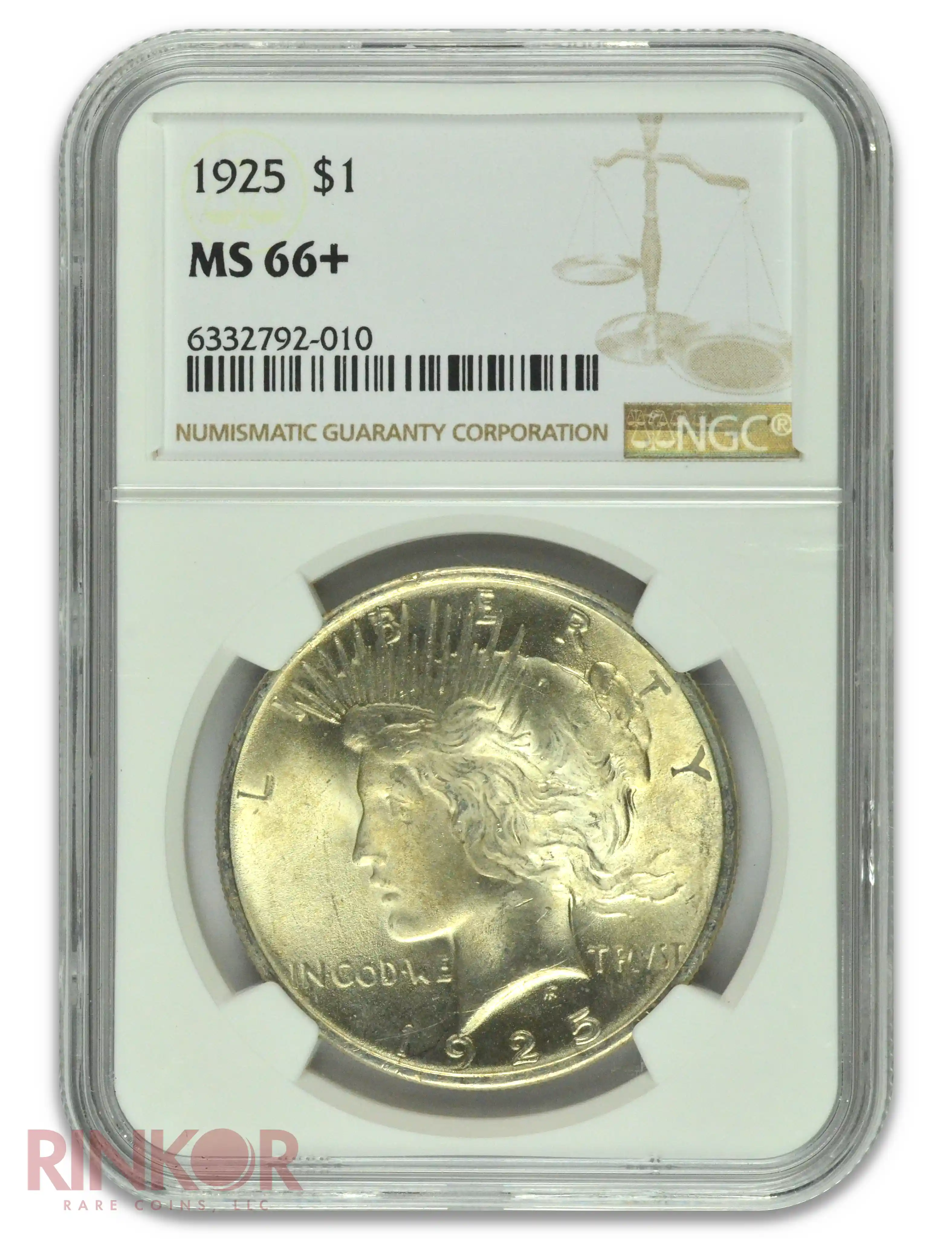 1925 $1 NGC MS 66+