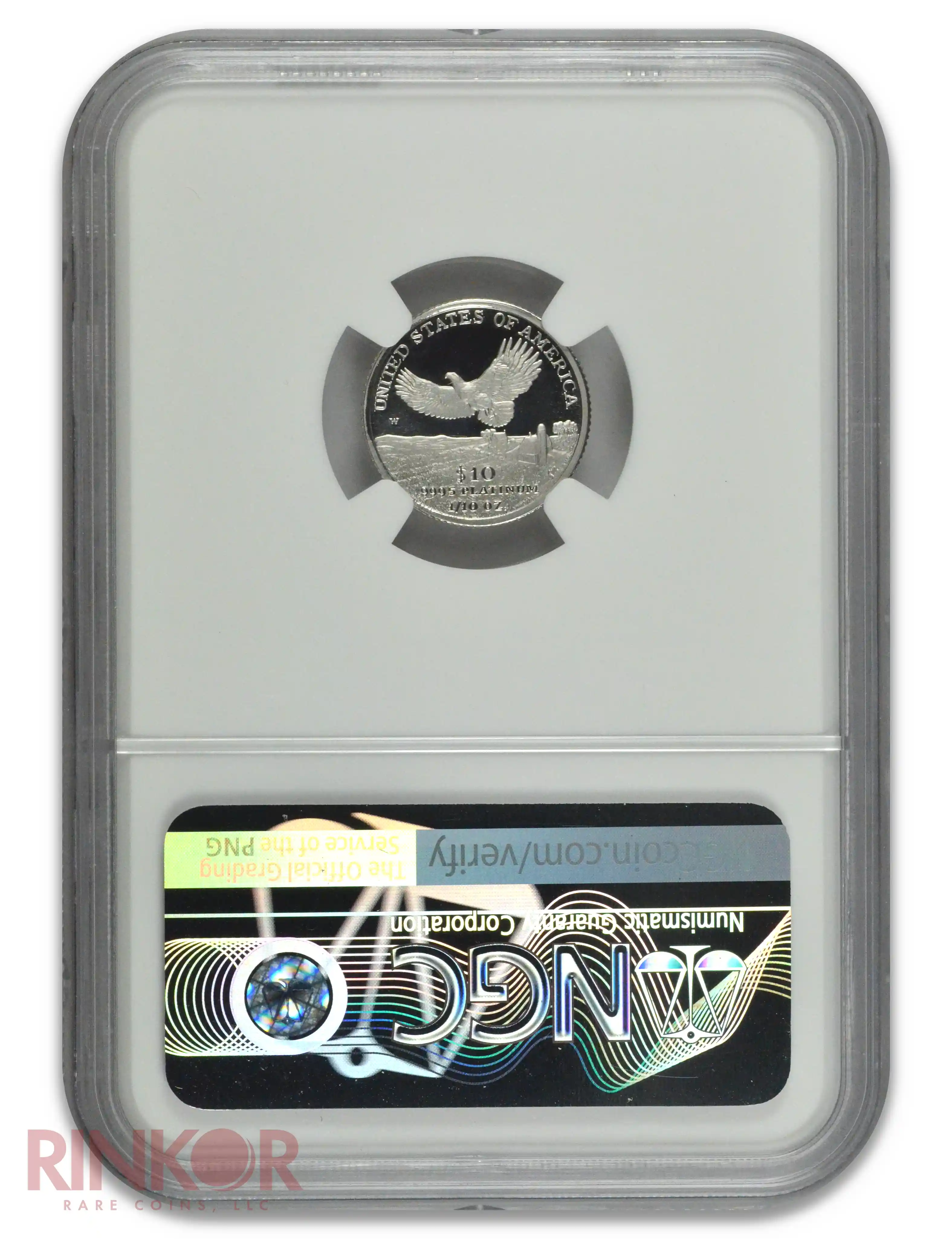 2000-W Platinum Eagle Mike Castle Signature P$10 NGC PF 70