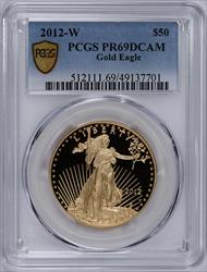 2012-W Proof $50 1 oz Gold American Eagle PCGS PR69DCAM 