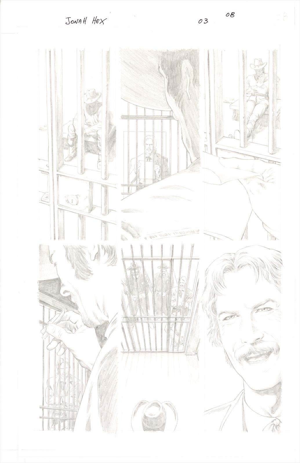 Jonah Hex #3 Page 8 Artist:  Luke Ross (Penciller) Media Type: Pencil Art Type: Interior Page 