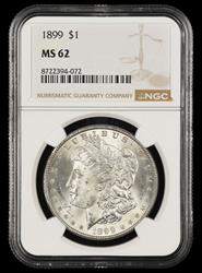 1899 $1 NGC MS 62