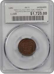 1926-S 1C Lincoln Type 1 Reverse PCGS BN (CAC) #3492-4 MS64