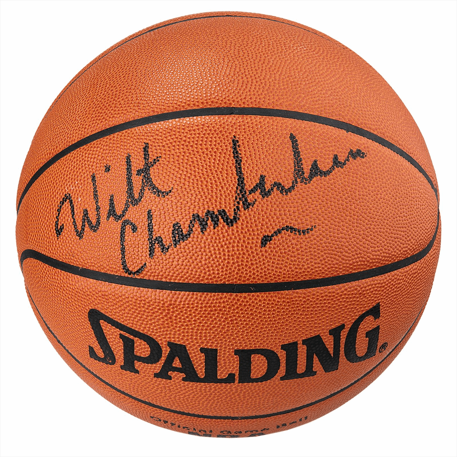 Wilt Chamberlain Signed Basketball PSA LoA 