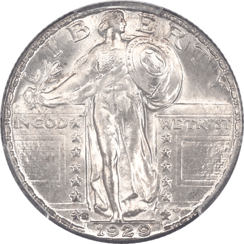 1929-D Standing Liberty Quarter 25c PCGS MS65 CAC - Nice Lustrous Coin