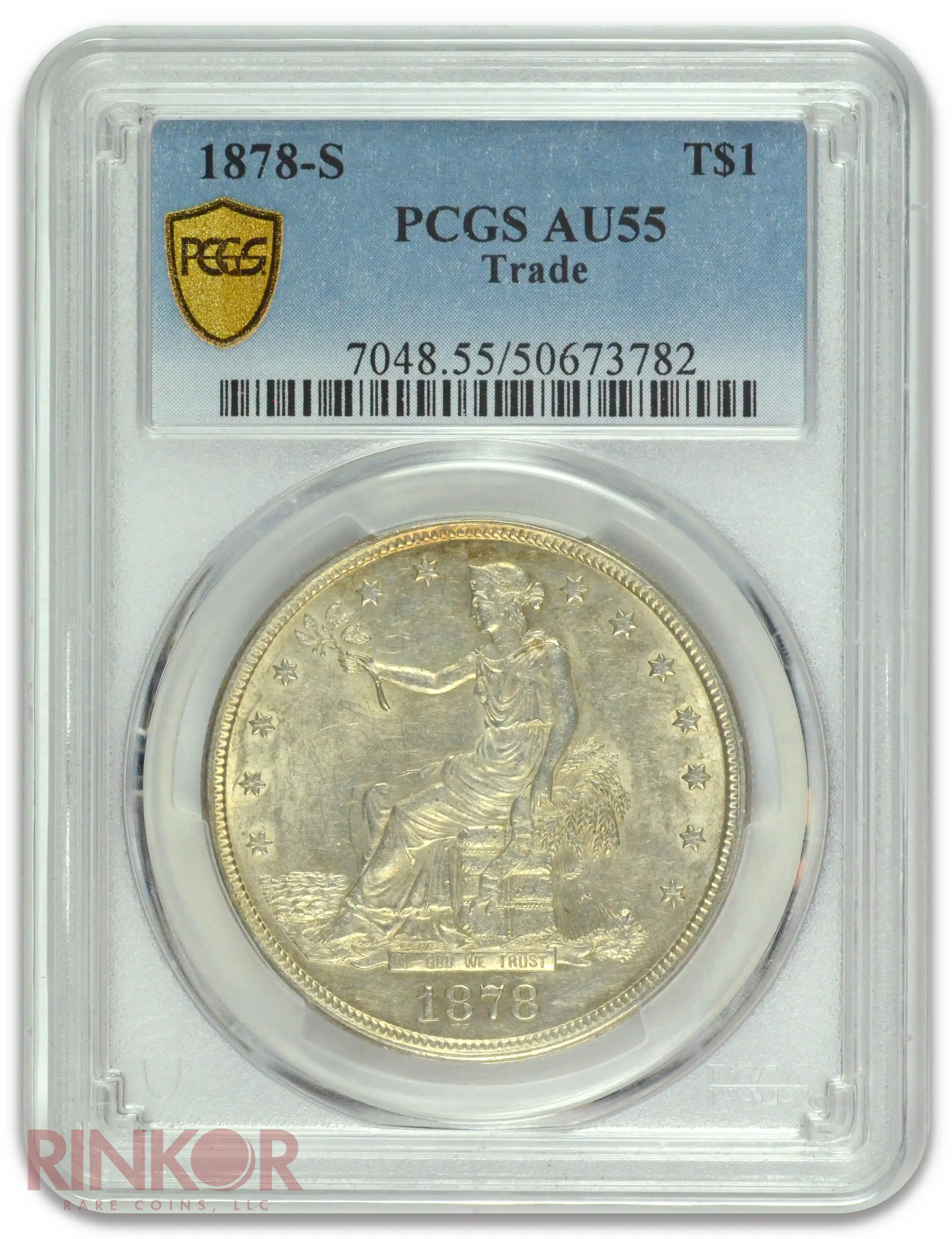 1878-S $1 Trade Dollar PCGS AU-55