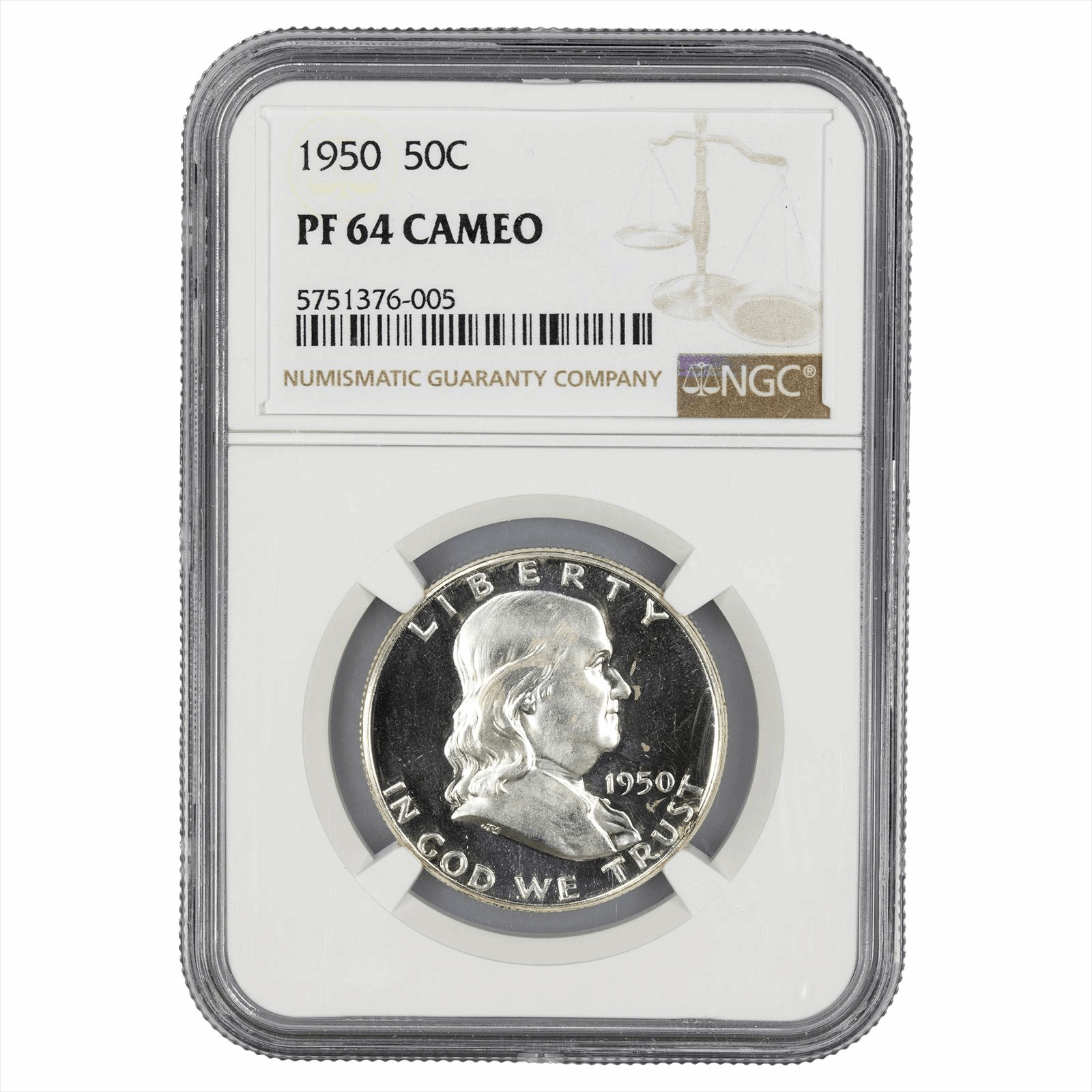 1950 Franklin Half Dollar 50C NGC PF 64 CAM 