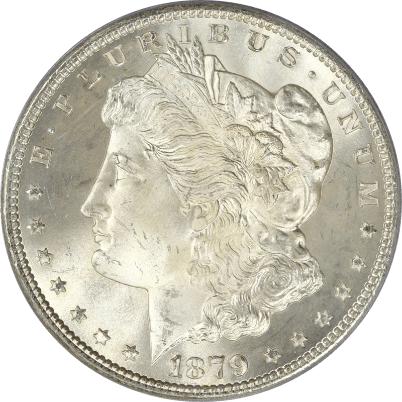 1879-S Morgan Silver Dollar $1, PCGS MS 67 - Frosty 