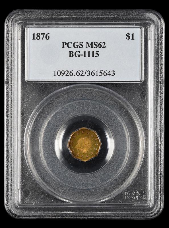 1876 G$1 BG-1115 PCGS MS62