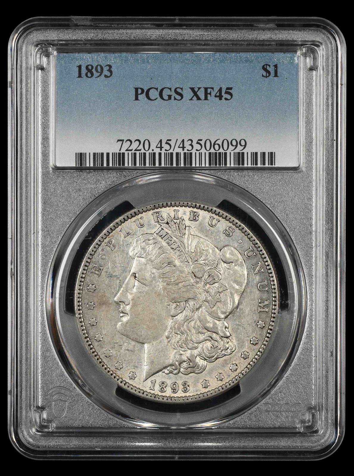 1893 $1 PCGS XF-45