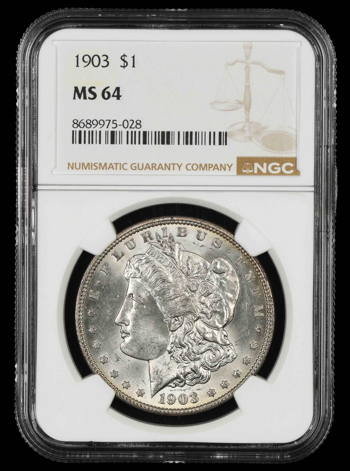 1903 $1 NGC  MS64