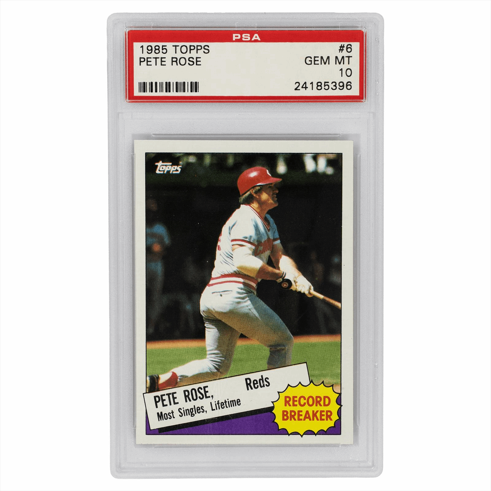 1985 Topps Pete Rose #6 PSA GEM MT 10 