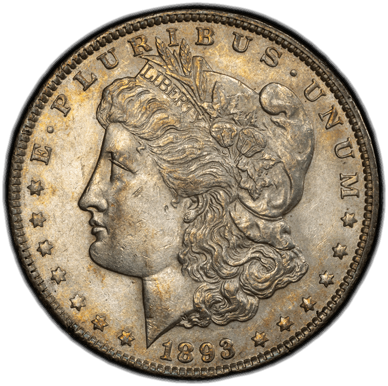 1893 $1 PCGS AU-55 CAC