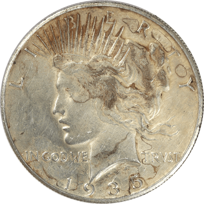 1935-S Peace Silver Dollar $1, Circulated, Extra Fine