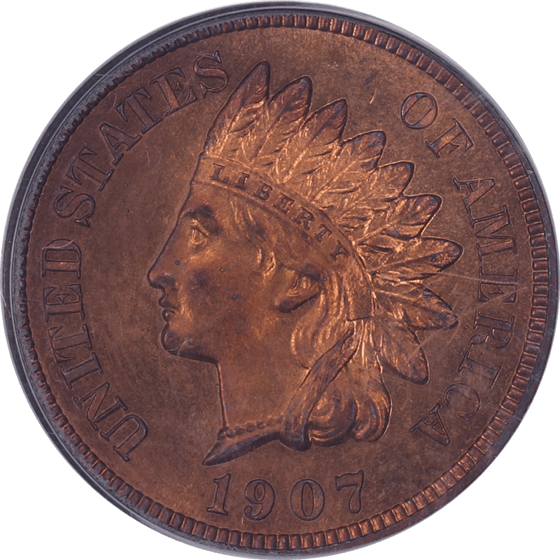 1907 Indian Cent 1c PCGS PR 64 RB